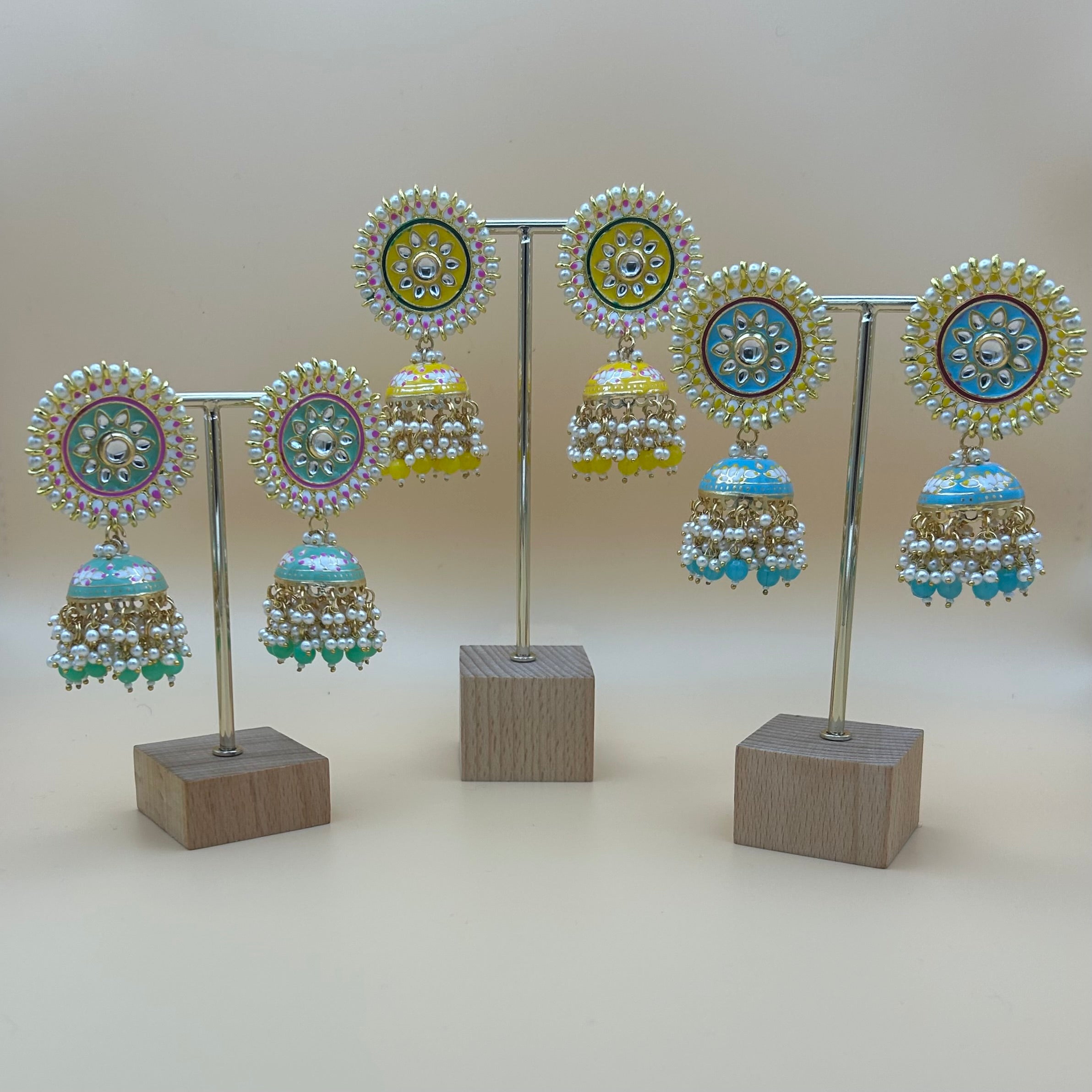 Nimrah Meenkari Jhumka Earrings