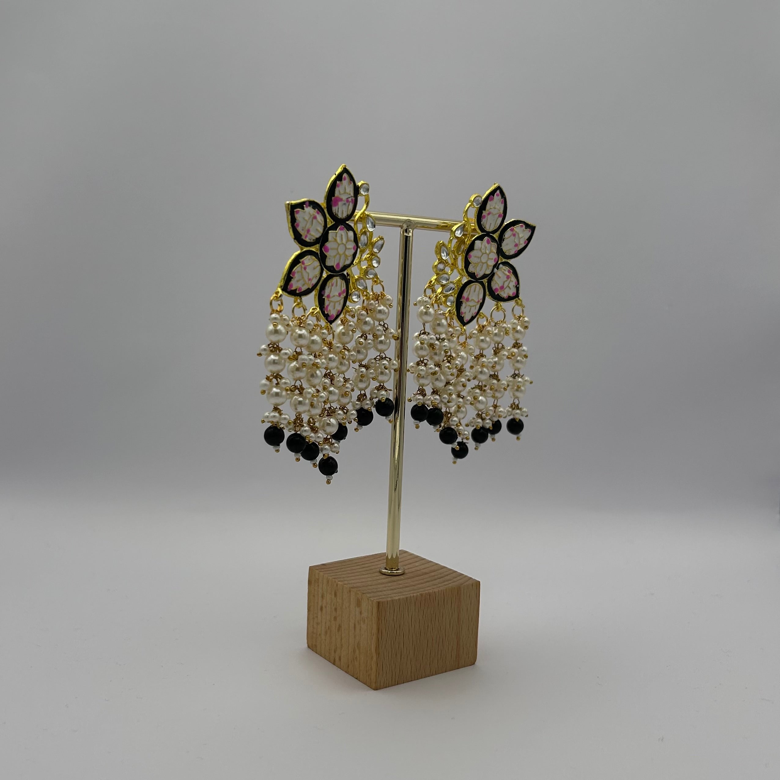 Paakhi Meenakari Earrings - Black