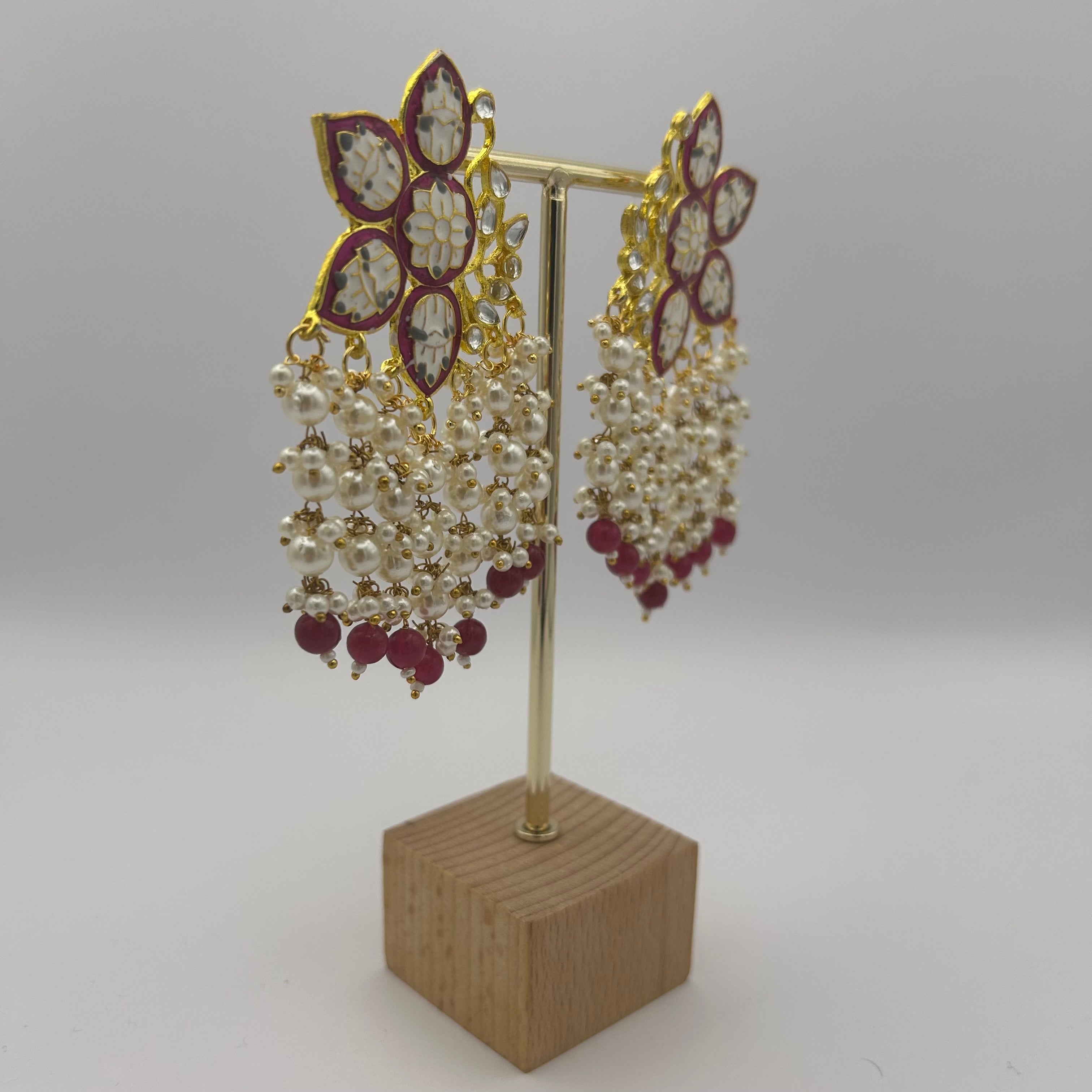 Paakhi Meenakari Earrings - Purple