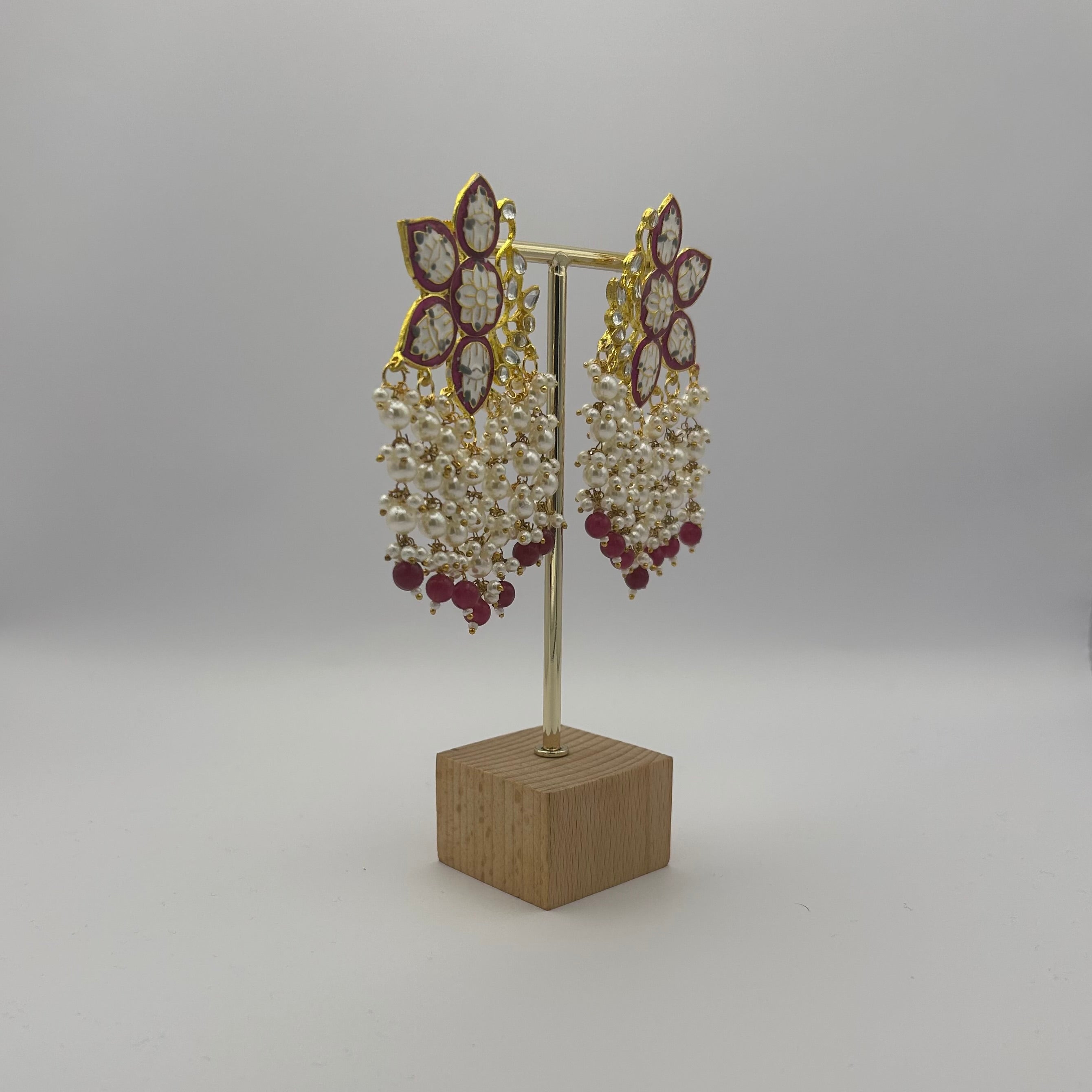 Paakhi Meenakari Earrings - Purple