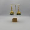 Kia Jhumka Earrings - Dark Green